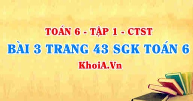 Bài 3 trang 43 SGK Toán 6 Tập 1 Chân trời sáng tạo